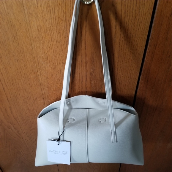 Rachel Zoe Off White Shoulder Bag W Hidden Double Magnetic Closure - Picture 3 of 8